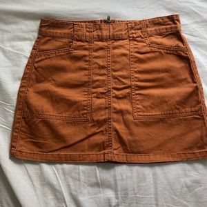 Camel/Orange colored Utility Skirt